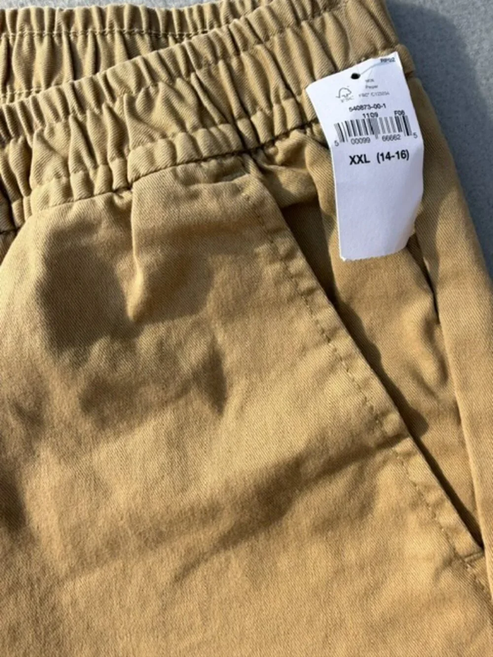 Gap Boys Shorts Stretch Twill Pull-On Khaki Short size XXL 14-16